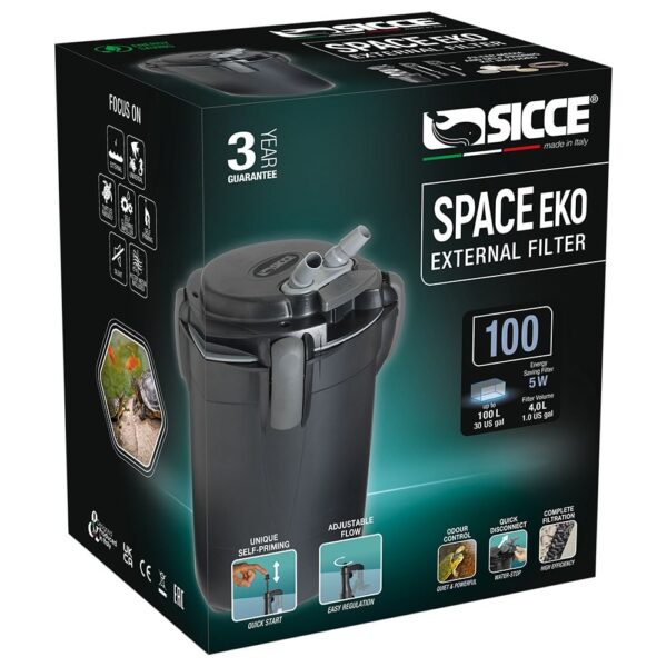 Sicce Space Eko+ 100 - external filter - with filling